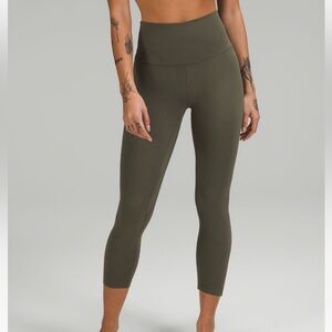 NWT lululemon align 23” HR crop 23” army green size 4, 14